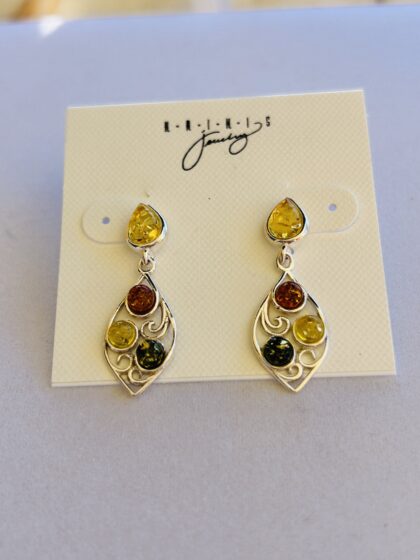 Amber earrings 334E