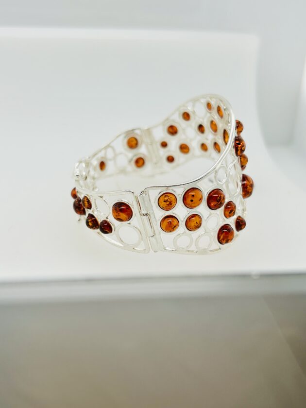 Honeycomb amber bracelet