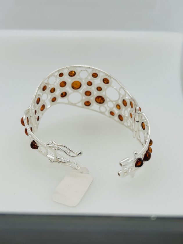 Honeycomb amber bracelet