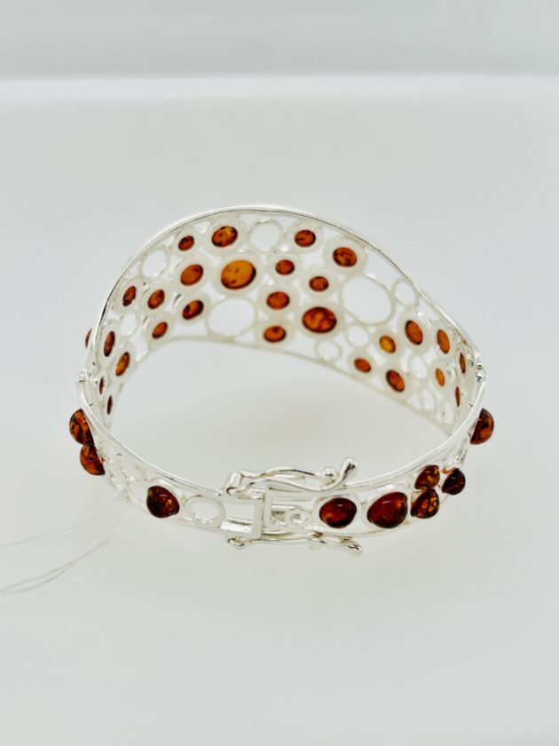 Honeycomb amber bracelet