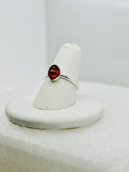 Oval Baltic amber ring
